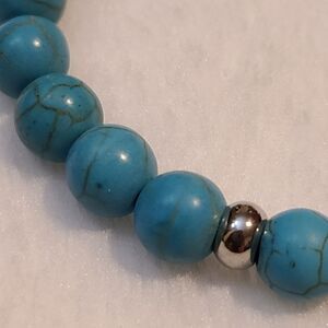 🌿Turquoise Beads bracelets, adjustable.